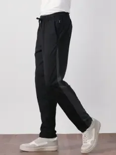 Damensch Solid Men Black Track Pants