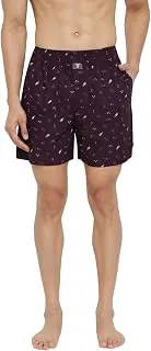 Van HeusenMen Boxer Shorts– Pack of 1 | 100% Mercerized Cotton for softer handfeel | Relaxed Fit | Dual Pockets | Superior Lustre | slide slits for extra ease of movement | Checks Boxer Shorts | Style 10111