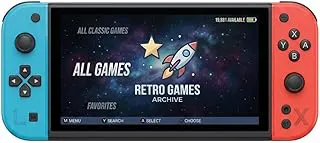 Cubonic GameOrbit G90 7 Inch Full HD Screen Video Game 21+ Emulator Professional Game Chip 64Gb Pre-Loaded Wireless Gaming Controller Handheld Console