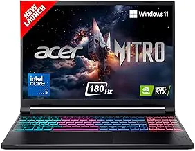 AcerNitro V 16S, Intel Core 5-210H Processor, NVIDIA GeForce RTX 5050-8GB GDDR7, 16GB DDR5, 512GB, FHD IPS, 16"/40.6cm, 180Hz, Win 11, Obsidian Black, 2.1KG, ANV16S-71, RGB KB, Gaming Laptop