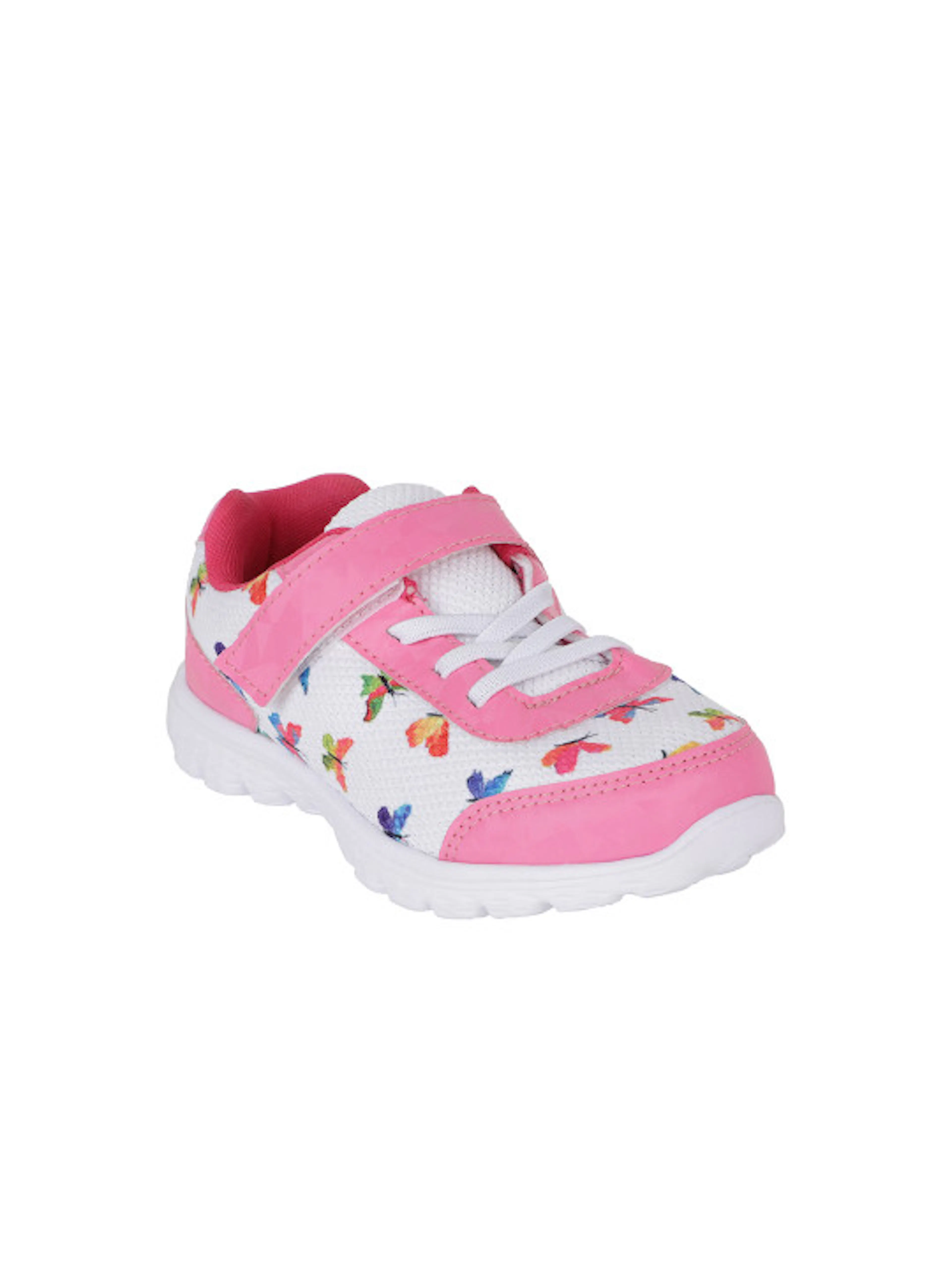 KazarMax KIds White & Pink Printed Walking Shoes