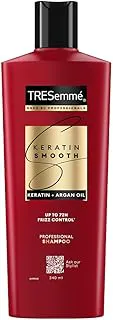 TRESemme Keratin Smooth Shampoo 340 ml|| With Keratin & Argan Oil for Straighter|| Shinier Hair - Nourishes Dry Hair & Controls Frizz|| For Men & Women Argon