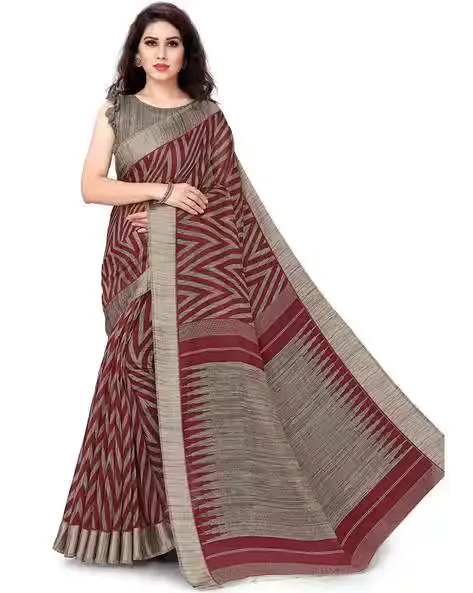 Chevron Print Saree