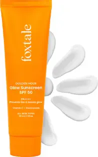 Foxtale Sunscreen - SPF 50 PA++++ Glow Sunscreen | In-Vivo Tested | 100% New Gen Filters | Tan Prevention