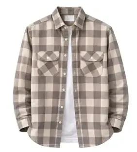 DIMMY Men Checkered Casual Brown Shirt