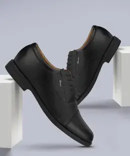 Bata Black Formal Shoes Oxford For Men