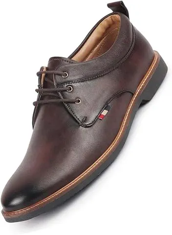 FAUSTOMen's Formal Lace Up Oxford Shoes for Office|Meetings|Daily|Comfort|Fashion|Stylish|Parties|Outdoor|Occasions|TPR Welted Sole (6-13 UK)