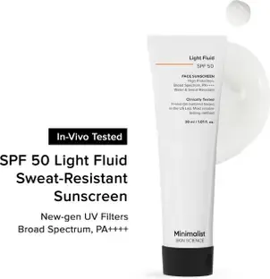 Minimalist Sunscreen - SPF 50 PA++++ Light Fluid SPF 50 Face Sunscreen