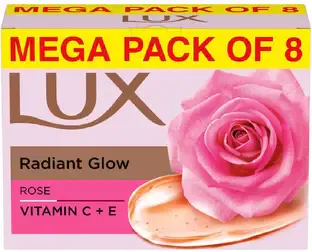 LUX Soft Glow Rose & Vitamin E Soap Bar, Bathing Soap