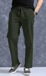 COMBRAIDE Regular Fit Men Green Trousers