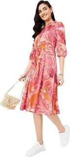 MaxWomen's Fit and Flare Knee Length Dress