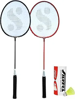 Silver's Smash Combo-5 (2 Badminton Rackets, 3 Plastic Shuttlecock)