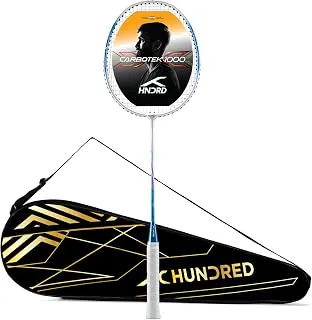 Hundred Carbotek 1000 Badminton Racket | Superlight Head-Heavy Racket for Smash Power | Slim Shaft, Carbon Graphite Shaft & Curve² Frame for Better Sweet Spot