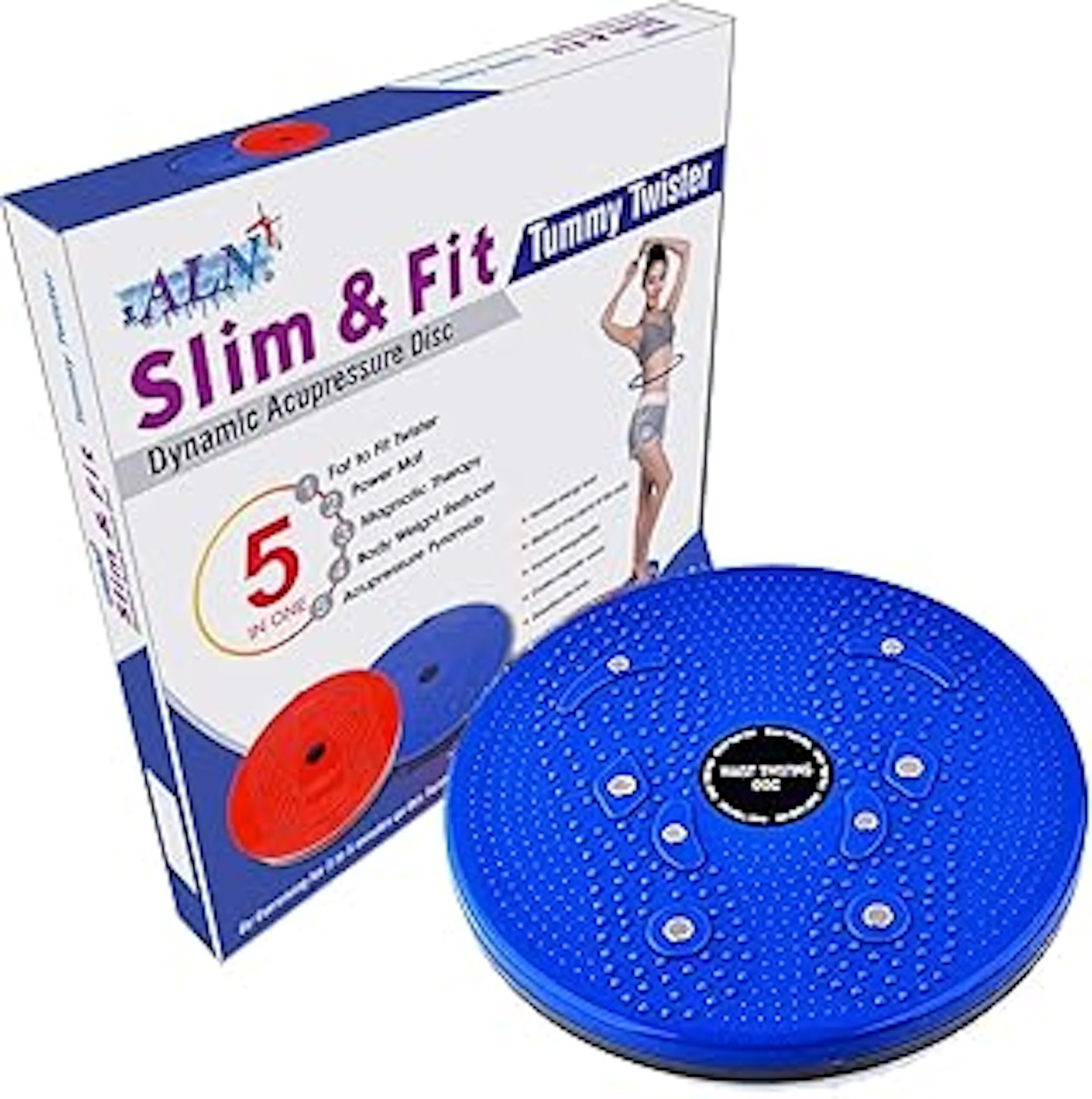 ALN® Tummy Twister Abdominal ABS Exerciser Body Toner Fat Buster Oblique Workout Perfect Waist Trimmer Exerciser Home Gym Equipment for Men and Women(Multicolor)
