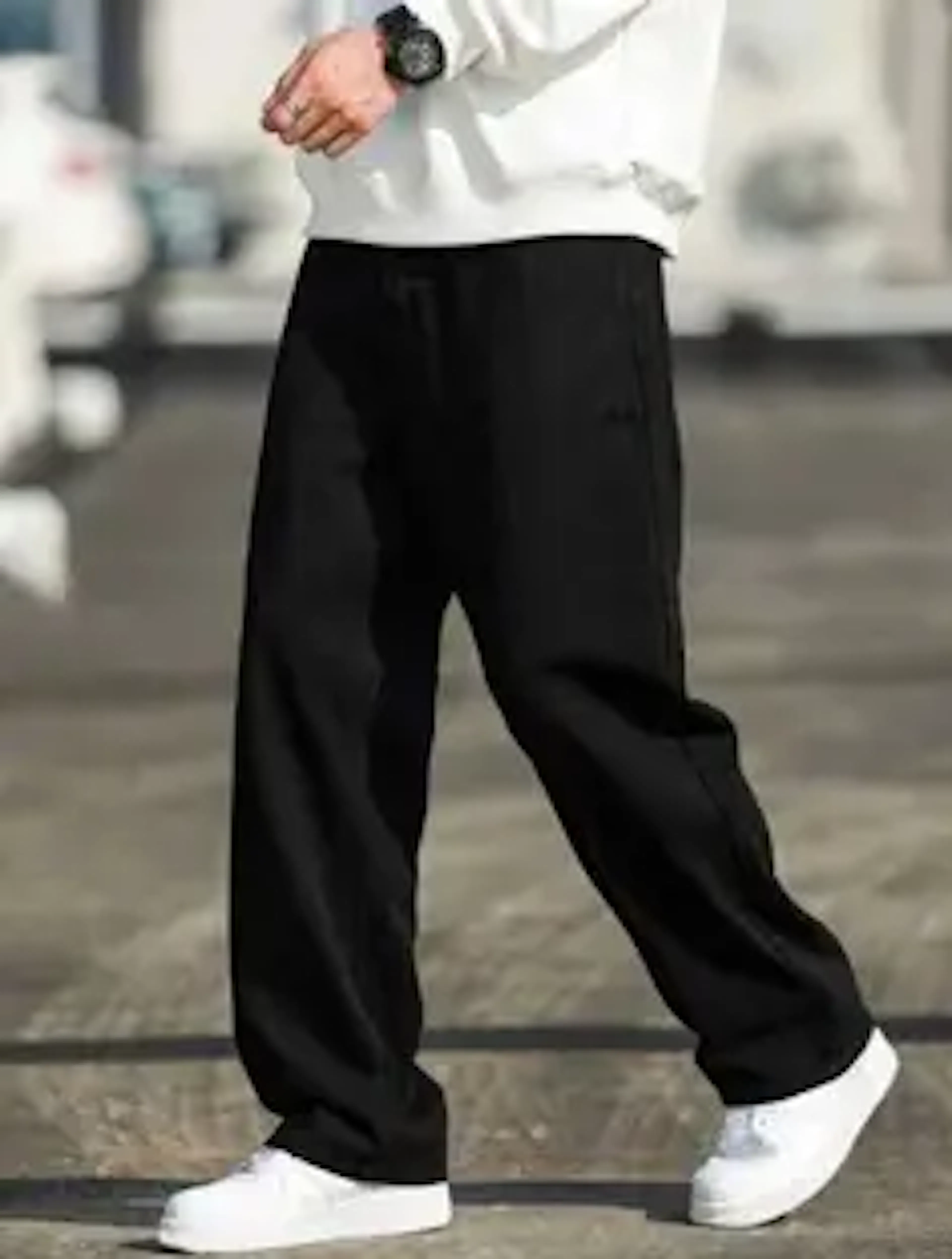 Denim Langford Loose Fit Men Black Jeans