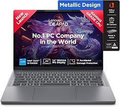 Lenovo IdeaPad Slim 3, 13th Gen Intel Core i5-13420H, 16GB RAM, 512GB SSD, WUXGA IPS, 14"/36.8cm, Windows 11, Office Home 2024, Grey, 1.4Kg, Backlit Keyboard, 1Yr ADP Free, 83K00034IN, Laptop