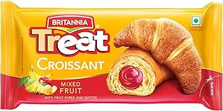 Britannia Treat Croissant – with Mixed Fruit Crème Filling (47g) – 100% VEG 47g, Mixed Fruit