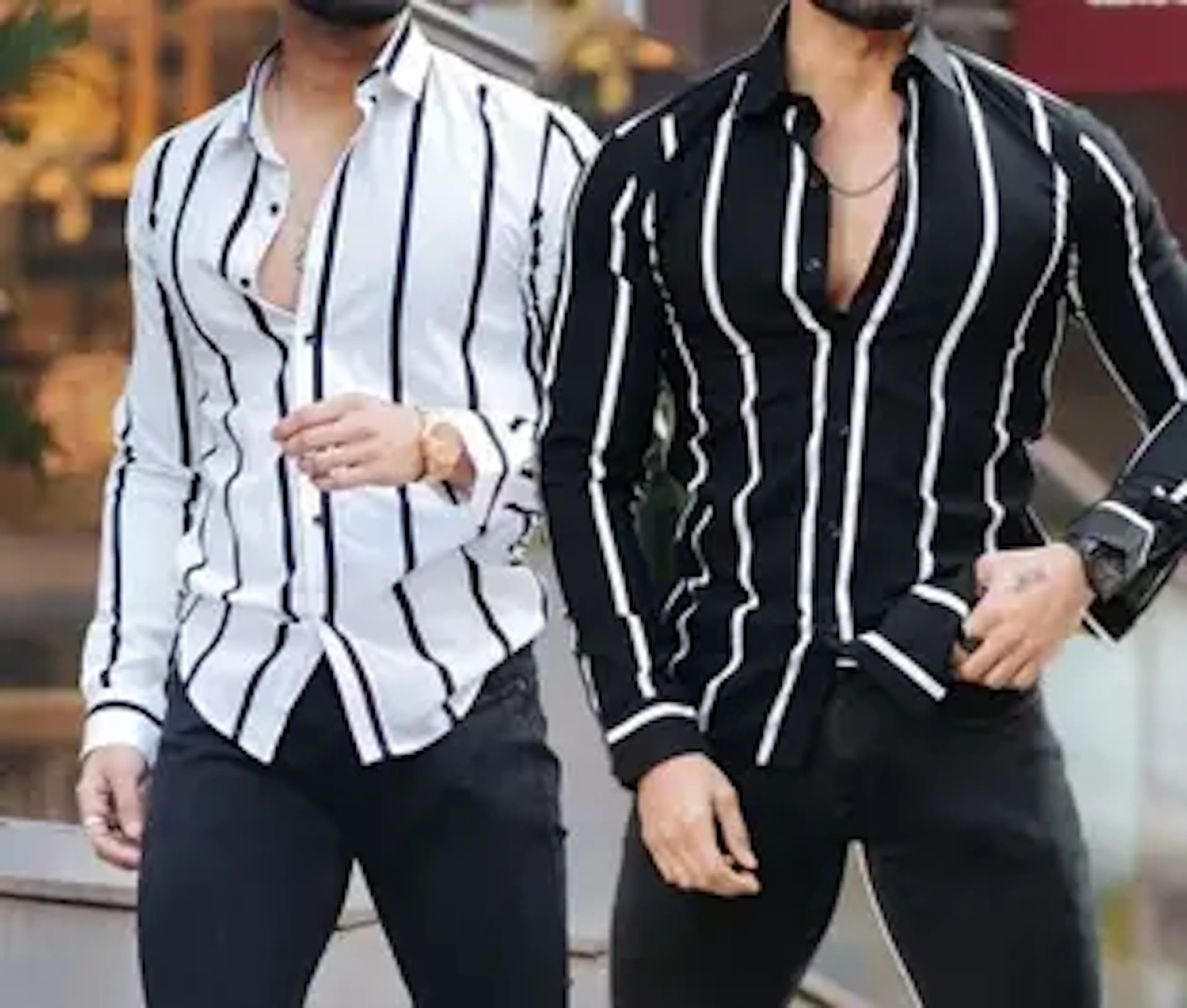 COMBRAIDED Men Striped Casual Multicolor Shirt