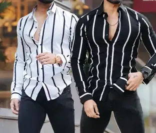 COMBRAIDED Men Striped Casual Multicolor Shirt
