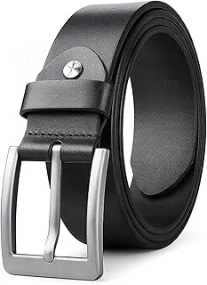 CreatureFormal/Casual Black Color Genuine Leather Belts For Men (Length- 46 inches||40MM||BL-042-BLK)