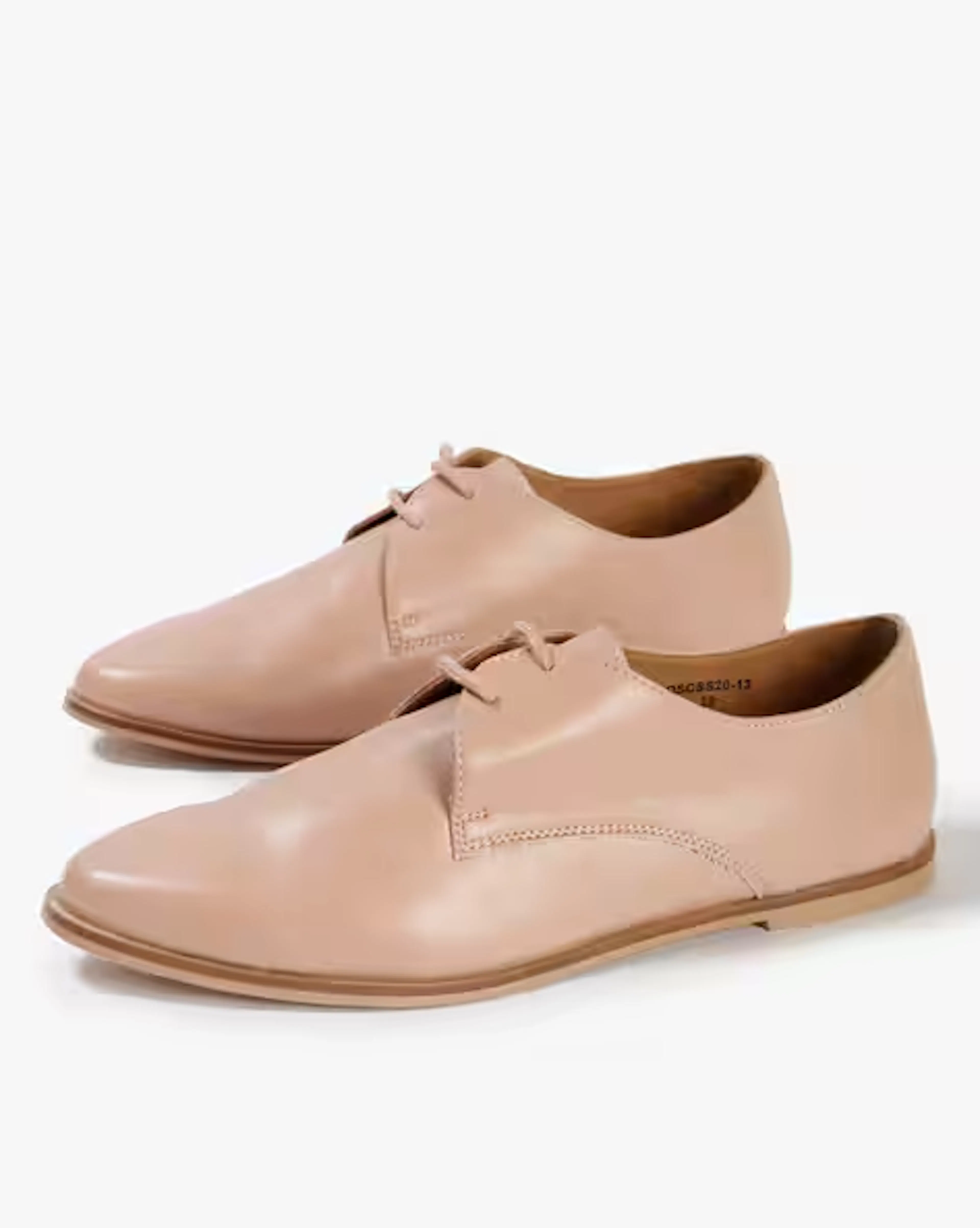 Pointed-Toe Derby Flat Shoes