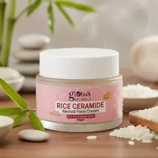 Globus Naturals Rice Ceramide Revival Face Cream, For Korean Glass Skin