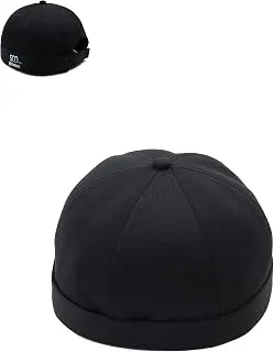 JAZAAAZ| Docker Hats Adjustable Leather Buckle Street Casual Brimless Beanie Skull Caps