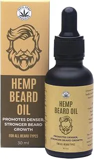 India Hemp OrganicsHemp Beard Oil | 30ml | Beard Oil for Men | All Natural Oil | Shiny Nourished Beard | For Thicker & Longer Beard | With Rosemary & Almond Oil Hair Growth