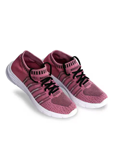 Textured Sports Shoes with Lace Detail