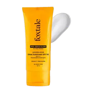 Foxtale Sunscreen - SPF 50 PA++++ Glow Sunscreen | In-Vivo Tested | 100% New Gen Filters | Tan Prevention