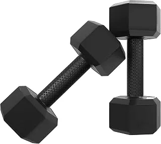 Star X Hexa PVC Dumbbell Set for Home Gym Workout, Dumbells for Fitness