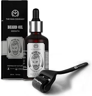 The Man CompanyBeard Booster Duo | Derma Roller + Beard Oil (50 ml) | Activates Hair Follicles | Accelerates Beard Growth, Fuller & Thicker Beard | Improves Patchy Beard Anti Hair Loss
