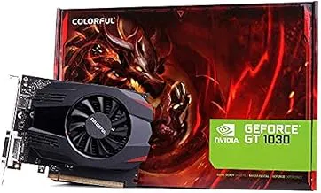 Colorful GeForce GT 1030 4GB DDR4 RAM GDDR4 Pci_e Graphics Card with Single Fan (GT1030 4G-V) Can Play Most of AAA Game Titles 64 bit 1152 Mhz Clock Speed GTA V Can be Played 3 Years Warranty