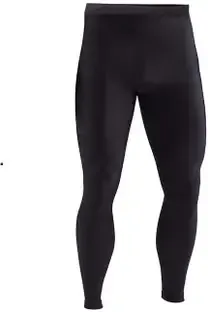 NEVER QUIT Solid Men Black Tights