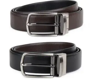 LOUIS PHILIPPE Men Formal, Casual, Party Black, Brown Artificial Leather Reversible Belt