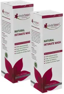 everteen Natural Intimate Wash for Feminine Hygiene in Women – 2 Packs (210ml Each) Intimate Wash