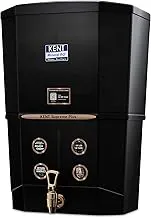 KENT Supreme Plus Alkaline+Copper RO Water Purifier | RO+UV+UF+Alk +Cu+TDSControl+UV LED Tank|Advanced ROTech for SabseShudh Paani |Auto Flush| 8L|20LPH| Ideal for Borewell/Tanker/MunicipalWater|Black