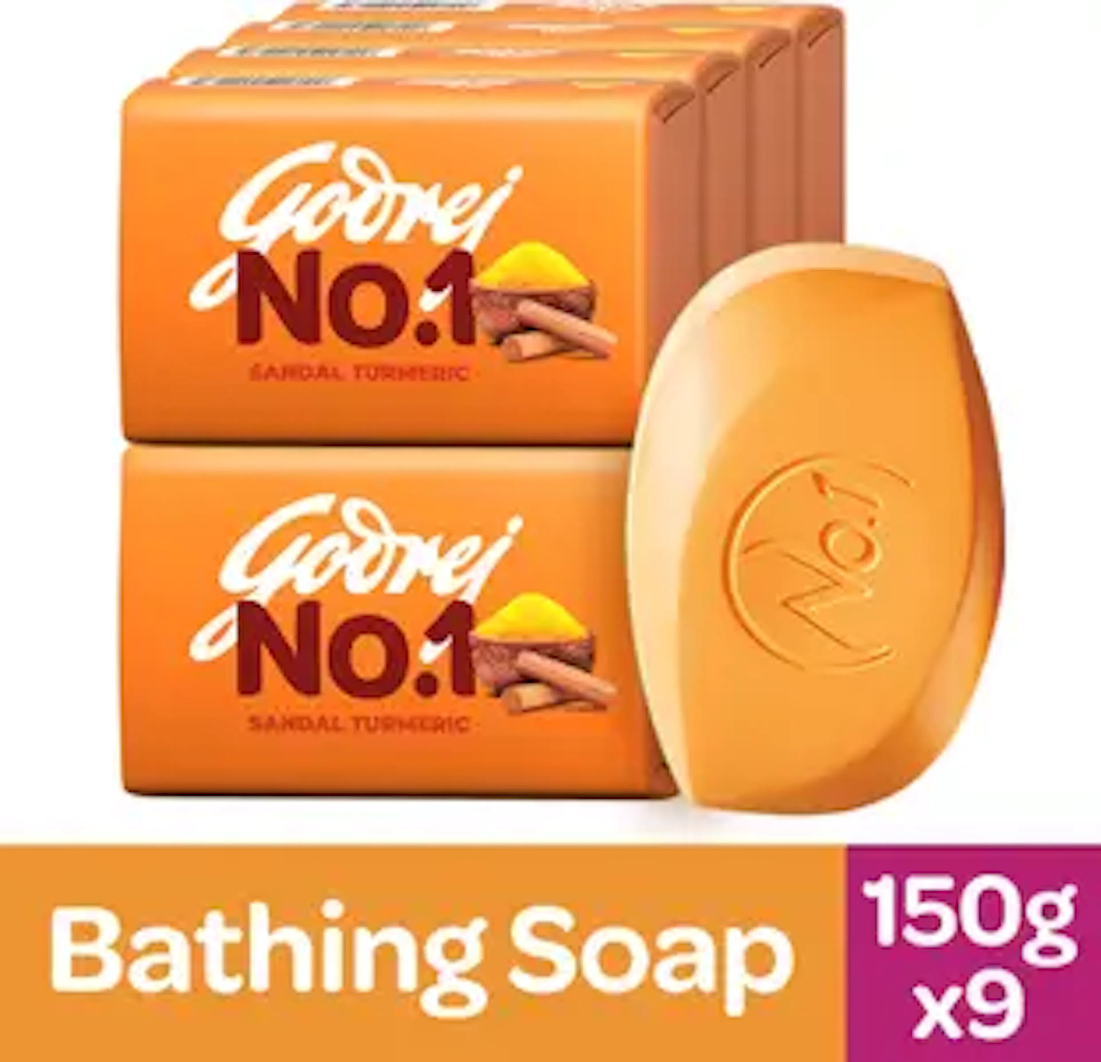 Godrej No.1 Sandal and Turmeric Bath Soap