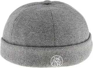 CALANDISMens Vintage Docker Hat Wool Felt Leon Beanie Cap Adjustable Light Gray | Hats | Mens Accessories | Clothing, Shoes & Accessories