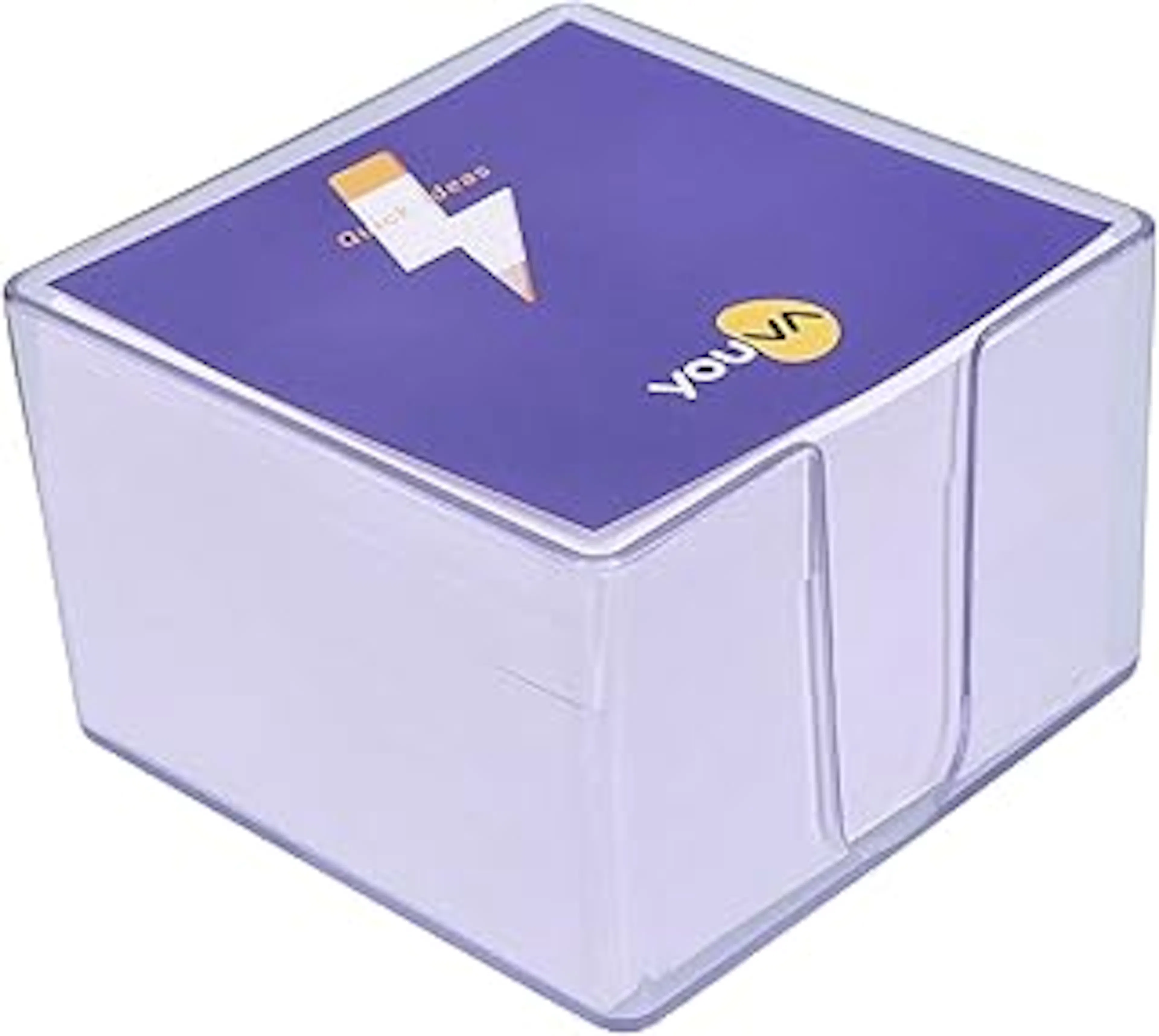 YOUVA Navneet Acrylic Office Memo Cube Pad for Important Note | 8.5 Cm X 8.5 Cm |700 Sheets