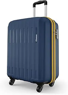 SafariCabin Genius Alley 55cm Trolley Bag Hard Case Polypropylene, 4 Spinner Wheels, 360 Degree Wheeling Carry on Luggage, Travel Bag, Suitcase for Travel, Trolley Bags for Travel, Navy