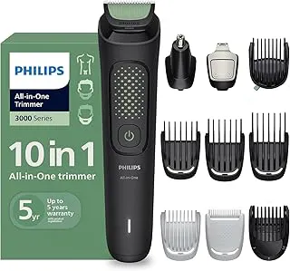 Philips India's No.1 Men's Trimmer* | Long-lasting Performance | All-in-One Grooming Kit- Face, Hair, Body, Private Parts | Ear/Nose, Detail trimmer attachment | 90min runtime | 5yr warranty* | MG3941