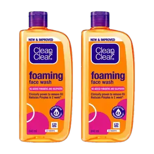 Clean & Clear Foaming 480ml| Clinically proven| Pimple & Acne removal Face Wash