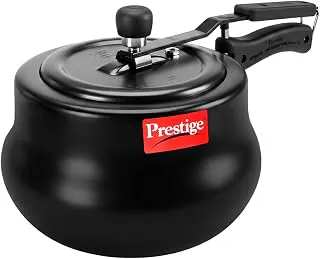 Prestige 3 Litre Hard Anodized Nakshatra Plus Inner Lid Pressure Cooker | Handi | Deep Lid for Spillage Control | Anti-Bulge Base | Metallic Safety Plug | Gas & Induction Compatible |5Y Warranty | ISI