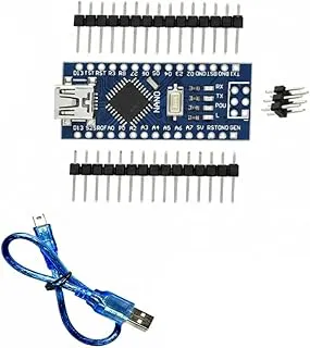 Robocraze Improved Version Nano V3 Board compatible with Arduino | Nano V3 Board with Soldered Pins and USB Cable for Beginners or Robotics Starter Kits Compatible Arduino Nano V3