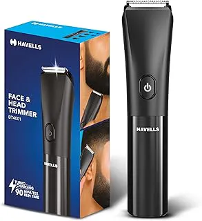 Havells Beard & Hair 7 in 1 Trimmer |2-in-1 Special Blade| Comes with 4 Beard & 2 Hair Combs|Type C Turbo Charge|No Nicks & Cuts|2 Year Guarantee|BT4001