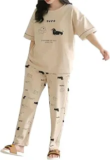 LOUIS LUXEWomens Korean Night Dress|| Full Pyjama Set || Korean Nightsuit ||Women Nightwear ||Round Neck Full Sleeve Nightsuit || Loungewear || Everyday Nightdress (ND-11)