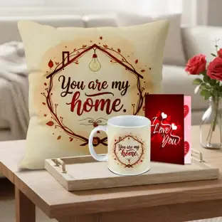 ME&YOU Cushion, Greeting Card, Mug Gift Set