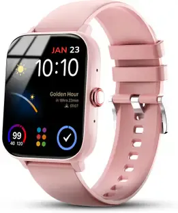 Nervfit Vibe 1.85" TrueColor+ Super HD, BT Calls, Waterproof, HR, BP, Sleep Tracking Smartwatch