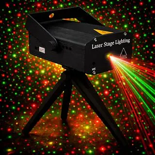 Mini Laser Projector Light Featuring Sound-Activated | Handy Tripod Stand | Ideal for Home Parties, Events, Diwali Festivals | Projector Lights | (Black-DOT)